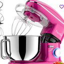 Stand Mixer, Facelle 6.5 QT 6+P Speeds Tilt-Head Electric Stand Mixer, 3-In-1 Kitchen Mixer with Bowl, Dough Hook, Whisk and Beater, Food Mixer Easy to Use, Purple Facelle-SM1519U-Purple-US