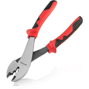 Electrician's Terminal Crimp Pliers with Cutter Wire Crimping Tools Electrical Pliers with TPR Handle Crimping and Cutting Tool for 10 to 22 AWG Terminals and Connectors