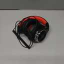 Wired Over Ear Headphones, Studio Monitor & Mixing DJ Headphones with 50mm Neodymium Drivers and 1/4 to 3.5mm Jack for Guitar Podcast AMP Piano Keyboard (Black-Red)