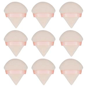 3 x 9Pcs Triangle Powder Puffs, Face Makeup Puff for Body Loose Powder Beauty Makeup Tool Nude (1 Count (Pack of 9))