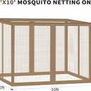 Gazebo Universal Replacement Mosquito Netting, 10' x 10' Outdoor Canopy Net Screen 4-Panel Sidewall Gazebo Curtains, with Zippers, Easy to Install, Fit for Most Gazebos 10x10 CanopyPatio Khaki