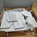 ODK 48 Inch White Computer Desk with 8 Fabric Drawers, Modern Office Desk with Large Storage for Home Office, Study, Gaming, White