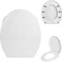 MinSha Round Toilet Seat easy clean soft close Replacement