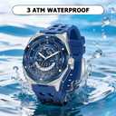 COSSINIGE Mens Watches Waterproof Analog Sports Watch Business Casual Watches for Men Black Luxury Dress Work Watches