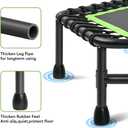 ONETWOFIT 42"/45" Rebounder Trampoline for Adults, Silent Mini Trampoline Indoor Exercise Fitness Trampoline Bungee Rebounder Workout Max Load 330lbs