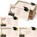 12 Pcs Graduation Money Card Holder Bulk Class of 2026 Wooden Graduation Cash Gifts Envelope Box for High School College University Congrats Grad Present(Black)