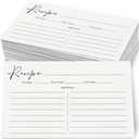 2 x GardenCity Recipe Cards, 4x6 Recipe Cards for Bridal Shower and Weddings, Single-Sided, 50 Pack, Minimalist