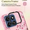 Lotadilo Cute Case for Moto G Stylus 5G 2025 for Women Girls - Funny Peach Blossom Design Compatible with Magsafe Ring Holder Magnetic Stand Kickstand Fashion TPU Phone Covers Kawaii