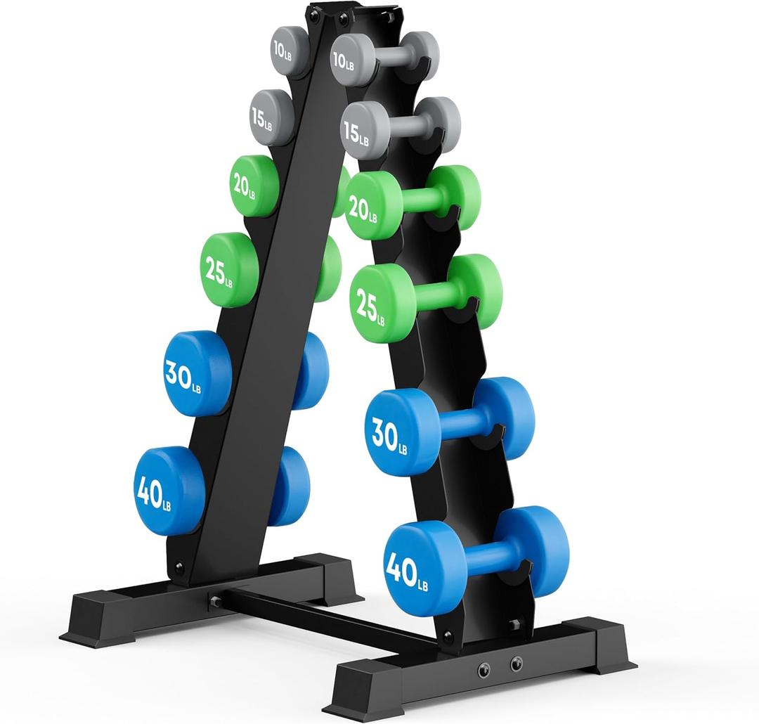 Dumbbell Rack Stand, Heavy Duty A-Frame Dumbbell Storage Rack, 5 tier Steel Dumbbell Holder for Home Gym Space Saver 200 LBS Capacity