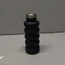 Sitanflex Collapsible Water Bottles 17oz, Portable LeakProof Travel Water Bottle, Reusable BPA Free Silicone Foldable Water Bottle with Carabiner for Gym, Traveling, Camping, Hiking, SportsBlack