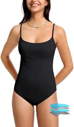 Beautikini Period Swimwear One Piece Leakproof Swimsuit Menstrual Tummy Control Bathing Suit for Teens Girls and Women, S