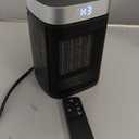 Small Portable Space Heater for Indoor Use - VOCRS 1500W PTC Electric Heater with Thermostat, Remote Control, 12H Timer, Eco and Fan Mode, Rapid and Safe Heating for Bedroom, Office