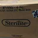 Sterilite 4-Pack Ultra Latching Box, Storage Bins with Lids, Clear Plastic, 116 Quart - Heavy-Duty Organizing Containers for Closet, Bathroom, and Office