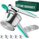 Bellemain Heavy-Duty Stainless Steel Potato Ricer & Masher | 15 oz | Perfect for Mashed Potatoes | Kitchen Tool with 3 Interchangeable Discs (Green)