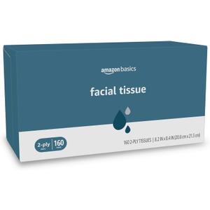 Amazon Basics 2-Ply Facial Tissue, 160 Count,2 
Boxes 
