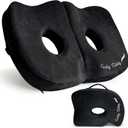 Cushy Tushy Seat Cushion | Premium Foldable Sit Bone Cushion for Pressure Relief, Hip, Hamstrings & Sciatica Comfort | Butt Pillow | Ergonomic Ischial Tuberosity Support for Home, Office & Driving