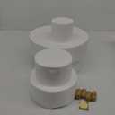 Crafare 5 Tier Round Foam Cake Dummy Decorating 4 6 8 10 12 Supplies for Wedding Baby Shower Birthday Party Cake Decoration 17.7 Inches Tall