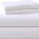 Laura Ashley - Flannel Sheets King Size, Anti-Pilling & Wrinkle Resistant Cotton, Touchably Soft for All-Season Comfort - Bed Sheets with Matching Pillowcases & Fitted Sheet (True White)