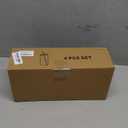 Drinking Glasses with Bamboo Lids and Glass Straw 4pcs Set - 16oz Glass Cups, Iced Coffee Glasses, Cute iced Tea Glasses, Beer Glasses, Ideal for Coffee Bar Accessories, Aesthetic Gift - 2 Brushes