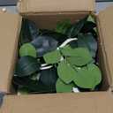 Hanging Plants Artificial Decor, Fake Hanging Plant in Clay Pot Artificial Hanging Plants with Fake Leaves and Hook for Wall Home Room Indoor Outdoor Dcor (Dark Green)