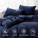 Bedsure King Size Sheets Set - 4 Pieces Soft King Sheets - Breathable & Cooling - Hotel Luxury - Easy Care Polyester Microfiber Bedding for Women, Men, Navy