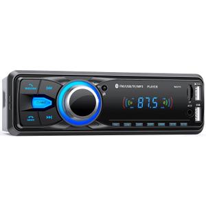 Car Radio Bluetooth, Wistrue Single DIN Car Stereo Audio with Bluetooth Hands-Free FM Radio with 2 USB/AUX/SD/MP3 Player(No CD DVD Player)