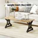 16" X-Shaped Metal Furniture Legs for DIY Coffee Table Legs, Desk Legs, Bench Legs, etc with Adjustable Floor Protectors Table Legs Set of 2
