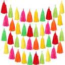 45 Pcs Colorful Tassel Garland Decorations Tissue Paper Tassel Banner Rainbow Garland Hanging Decorations for Wedding Bachelorette Baby Shower Birthday Group Activities Games Decor Supplies