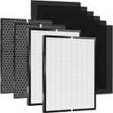 10-Pack Amboseli Replacement Filters Compatible AD3000 Air Purifi-er, 3000,3000M, 3000Pro Air Purifi-er,2 air filter, 2 Activated Carbn and 6 Extra Carbon Pre-Filters