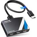 NEWCARE HDMI Splitter 1 in 3 Out, 4K@60Hz HDMI 2.0 Splitter w/ 4ft HDMI Cable, Auto Downscaler, Mirror Display to 3 Monitors(Not for Extended Display), Support Dobly Vision& Atmos, HDCP 2.2, 18.5Gbps