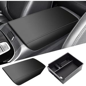 AOMSAZTO Center Console Organizer With Armrest Cover for 2022 2023 2024 Hyundai Tucson Black