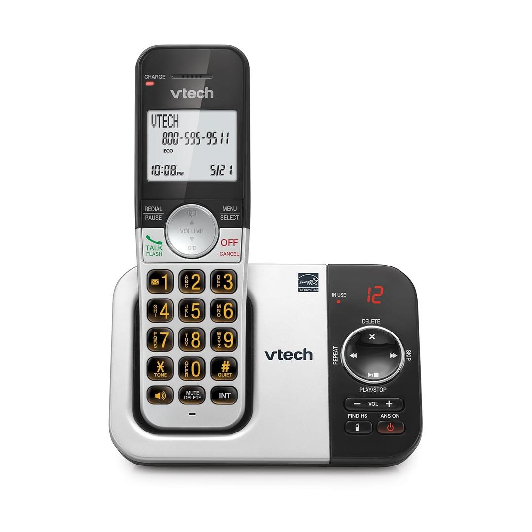 VTech VG232 DECT 6.0 Cordless Phone with Answering Machine, 1 Handset Large Backlit Display, Big Buttons, Full-Duplex Speakerphone, Caller ID