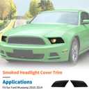 JeCar Front Headlight Cover Smoked Tint Trim Covers Fit for Ford Mustang 2010-2014