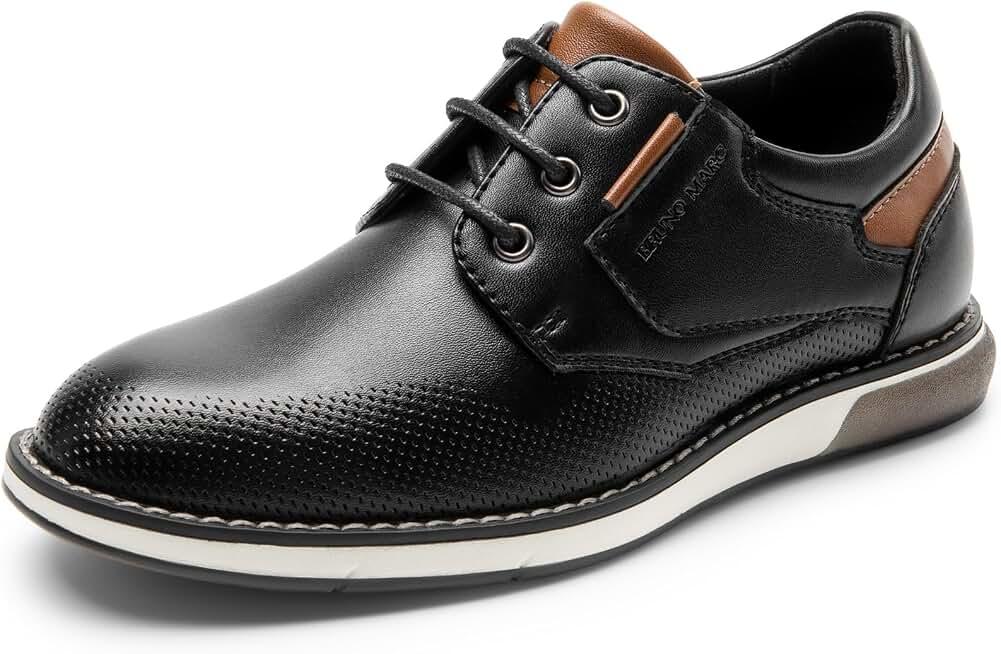 Bruno Marc Boy's Casual Dress Oxford Comfort Uniform Formal Fashion Sneaker Shoes, Size 13 Little Kid, Black, SBOX2404K