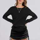 ANRABESS Women Long Sleeve Skirt Sets 2025 Fall Sweater Lounge Sets 2 Piece Beach Vacation Outfits Black M