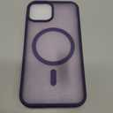 SUPFINE Magnetic for iPhone 14 Case & iPhone 13 Case (Compatible with MagSafe) (Military Grade Drop Protection) Slim Translucent Matte Shockproof Phone Cover, Dark Purple