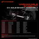 A-Premium Pair (2) Front CV Axle Shaft Assembly Compatible with Kawasaki Brute Force 650 2005-2013, Prairie 360 2003-2013, Prairie 650 2002-2003, Prairie 700 2004-2006, Driver and Passenger Side