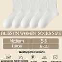 Womens Mini Crew Ankle Athletic Cotton Socks for Women (White)