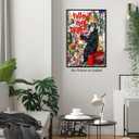 Tanmart Banksy Canvas Wall Art Monkey Follow Your Dreams Street Graffiti Wall Art Banksy Prints Gorilla Poster Monkey Artwork Graffiti Pictures Painting for Home Living Room Decor 16x24 Inch Unframed