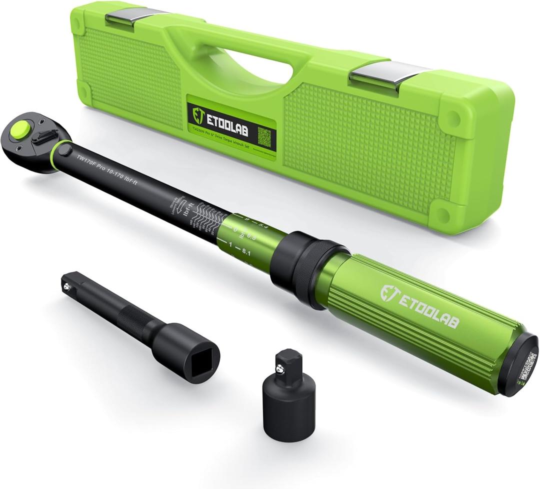 1/2 Drive Click Torque Wrench Dual-Range10-170.0ft.lb/13.60-230.5Nm3% Precision Torque Wrench, 72 Tooth Dual-Direction Adjustable for Bicycle, Moto, Car Maintenance 3 Pcs