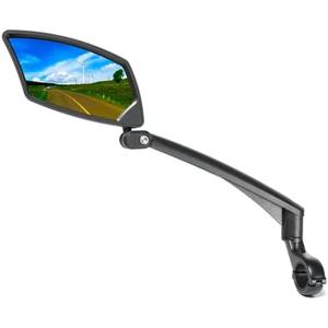 BriskMore Handlebar Bike Mirror, Scratch Resistant Glass Lens, Ajustable and Rotatable Safe Rearview Bicycle Mirror