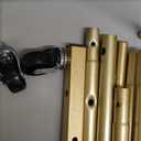 Clothes Rack - Clothing Rack with Storage Mesh Shelf & Casters, Heavy-Duty Metal Clothing Rack for Hanging Clothes, Dresses, Coats, Large Load Capacity, Easy Assembly, Gold, 28.0"x16.0"x59.0"