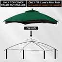 MASTERCANOPY Replacement Canopy Top for Lowe's Allen Roth 10x12 Gazebo #GF-12S004B-1 (Forest Green,Polyester)