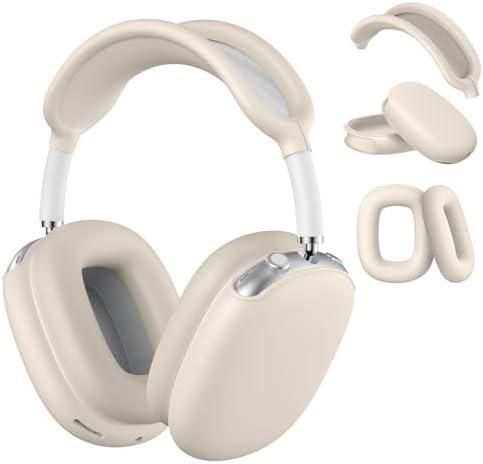 Maxjoy for Airpods Max Case, Soft Silicone Ear Cups Cover/Ear Pad/Headband Cover for Apple Headphones, Anti-Scratch Accessories Protective Case for Airpods Max, Stone