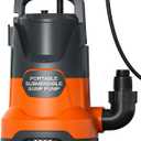 Sump Pump 1.2HP Clean/Dirty Submersible Water Draining Pump 5000GPH Electric Portable Water Transfer Pumps for Pool Basement Garden Spa Hot Tubs Pond Flood Yard