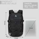 CAMTOP Backpack for Men Women Expandable Travel Backpack Fits 15.6 Inch Computer Lightweight Casual Backpacks for College Outdoor Daypack (Black)