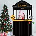 Train Ticket Booth Banner for Birthday Party Decoration Express Trains Station Ticket Backdrop Banner Railroad Track Door Sign Backdrop for School Classroom Home Xmas Photo Booth Props Decor