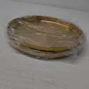 Thenshop 3 Pcs 12 Inch Gold Round Serving Tray Stainless Steel Circle Decorative Vanity Gold Plate Metal Jewelry Makeup Organizer Dishes for Gift Wedding Coffee Table Bathroom Dessert Christmas