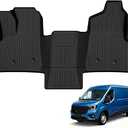 NQOQN Custom Fit Floor Mats for Ford Transit 2022-2026 2027 | All Weather TPE Floor Liners | Odorless Interior Accessories