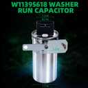 W11395618 W11162560 W10625046 Washing Machine Run Capacitor Replacement for Whirlpool Washer Capacitor, Replace W10866250 W10390446 W10843769 WPW10625046 W11315694, Fit for Whirlpool Maytag Kenmore